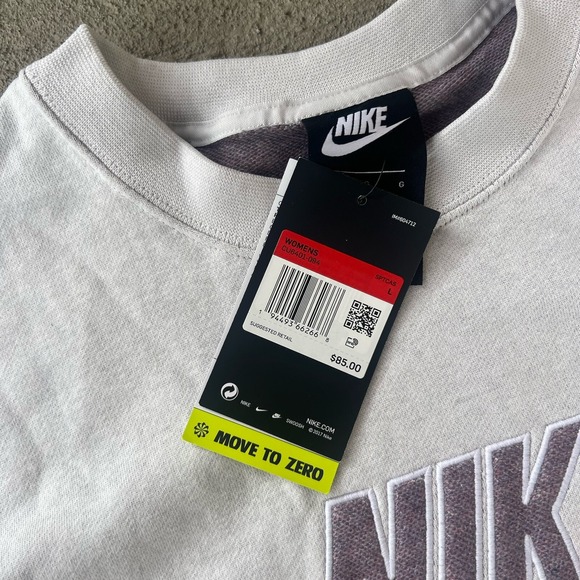 Nike CU6401 094 Women's Sportswear T Shirt Dress Platinum Tint Heather Grey L - Picture 3 of 5